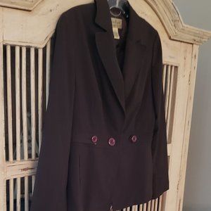 Chocolate brown blazer by Boutique Essentials.